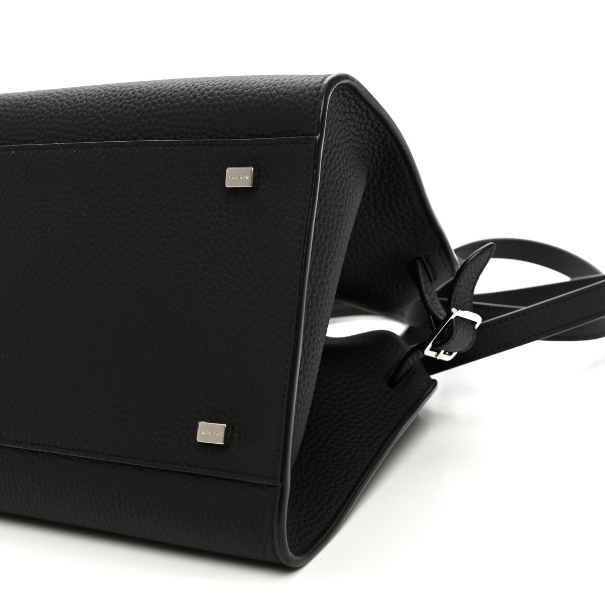 The Row Grained Calfskin Soft Margaux 10 Bag Black 9 of 9