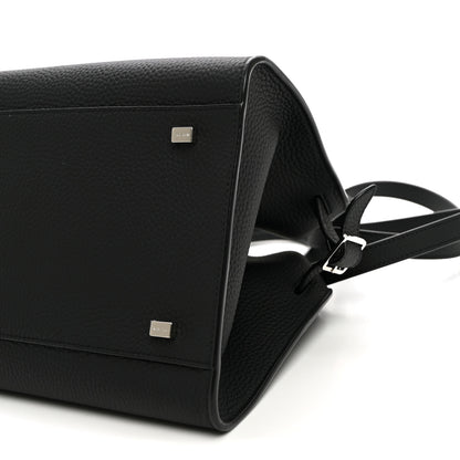 The Row Grained Calfskin Soft Margaux 10 Bag Black 9 of 9