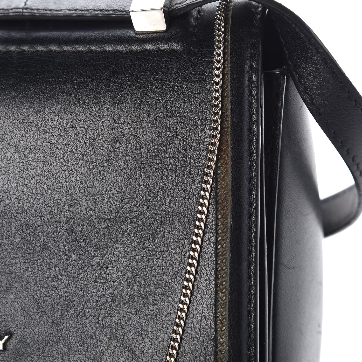 Givenchy Calfskin Chain Embellished Mini Pandora Box Crossbody Bag Black 8 of 9