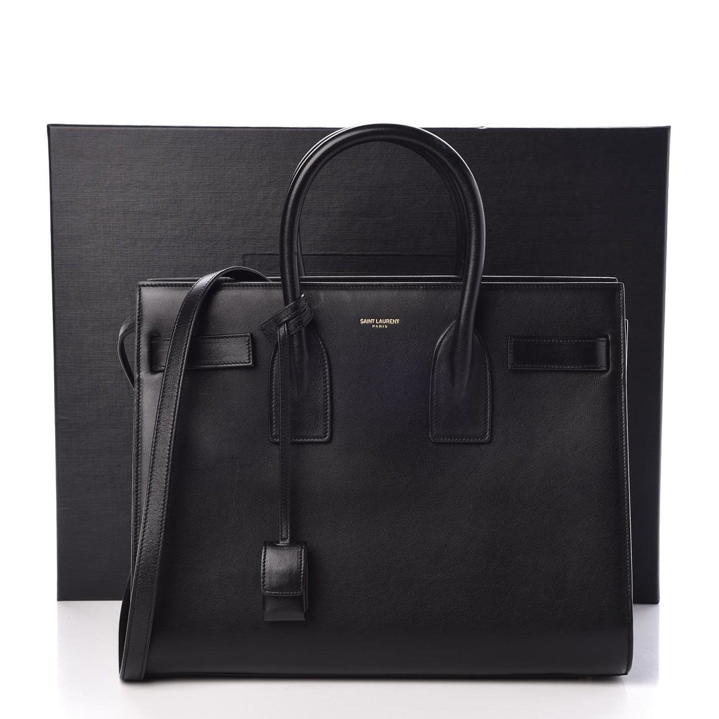 Calfskin Small Sac De Jour Black