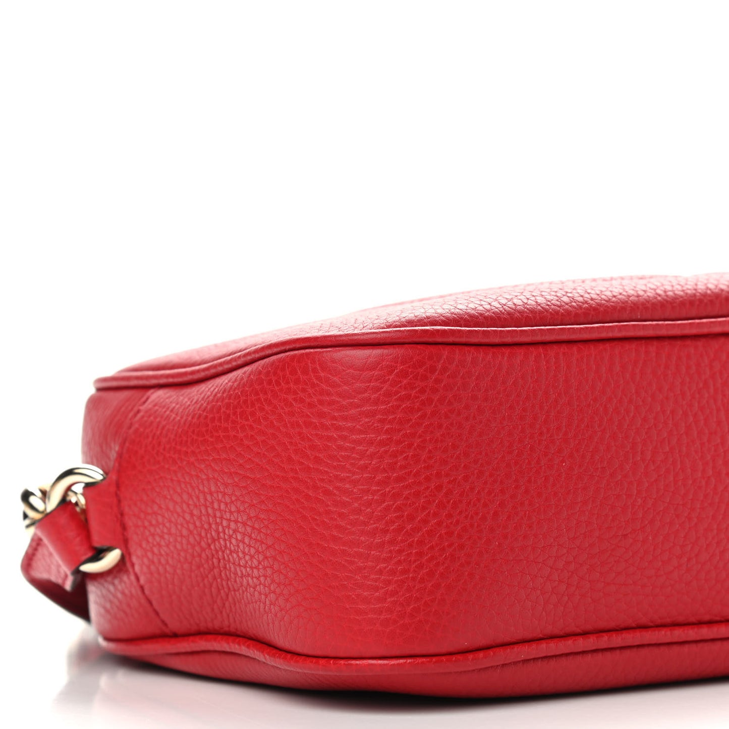 Pebbled Calfskin Small Soho Disco Bag Vibrant Red
