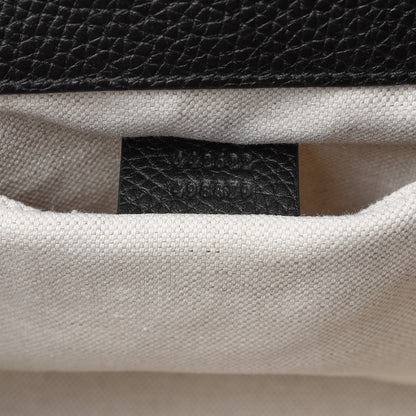 Gucci Calfskin Mini GG Marmont Top Handle Bag Black 5 of 7