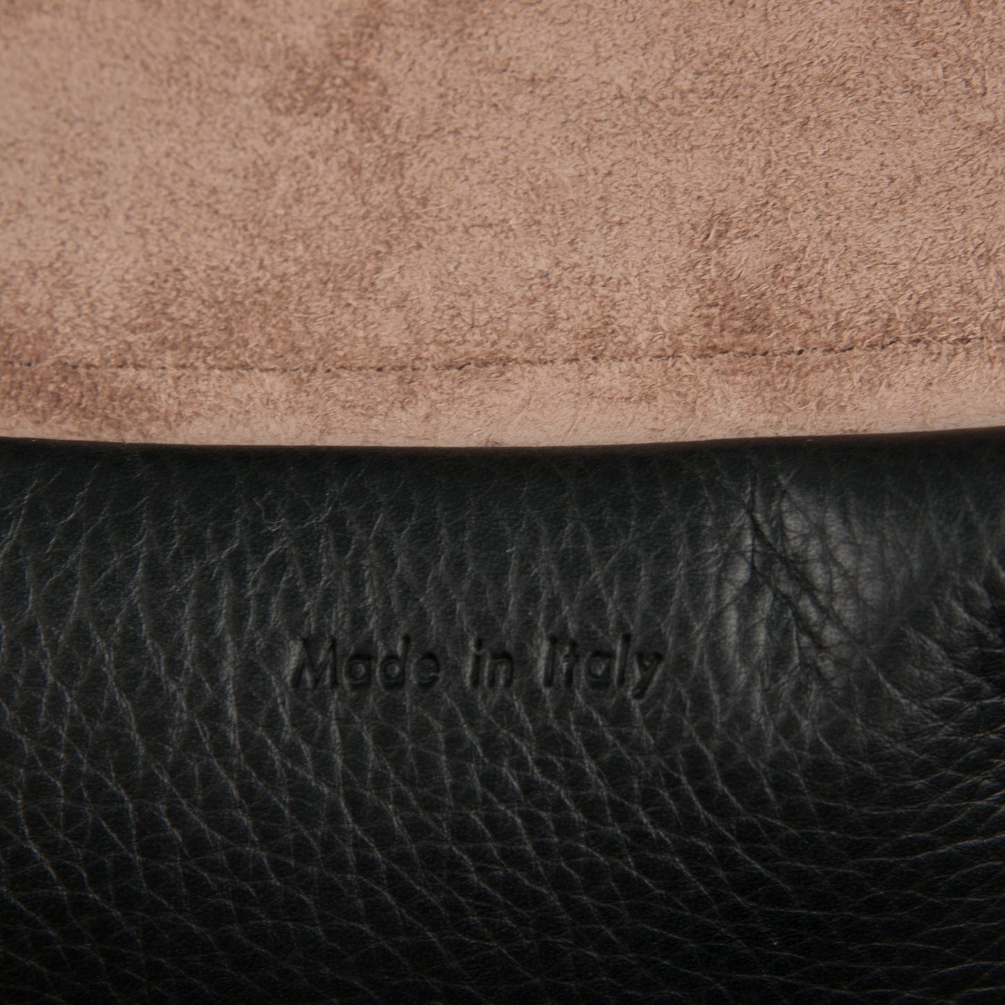 Drummed Calfskin Mini Belt Bag Black