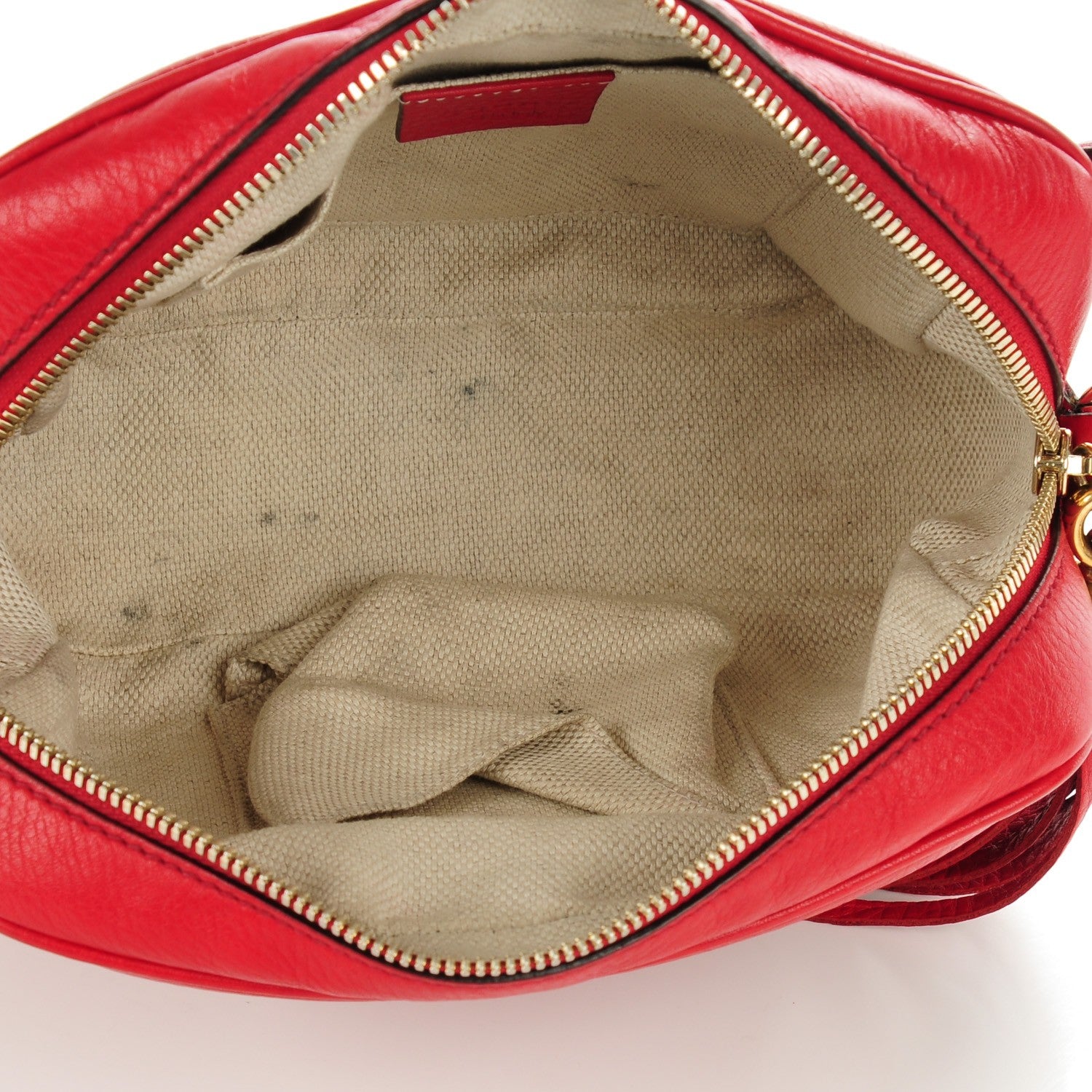 Gucci Pebbled Calfskin Small Soho Disco Bag Tabasco Red 5 of 7
