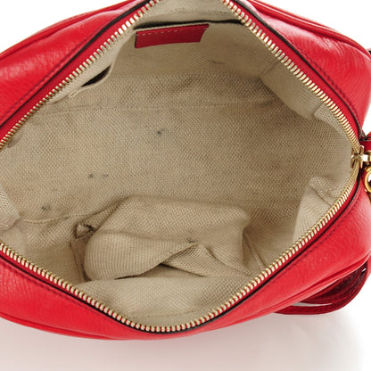 Gucci Pebbled Calfskin Small Soho Disco Bag Tabasco Red 5 of 7