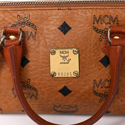 MCM Visetos Mini Boston Bag Cognac 26 of 28
