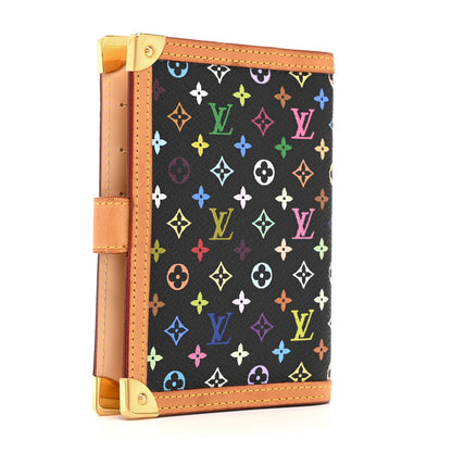 Louis Vuitton Monogram Multicolor Small Ring Agenda Cover Black 3 of 9
