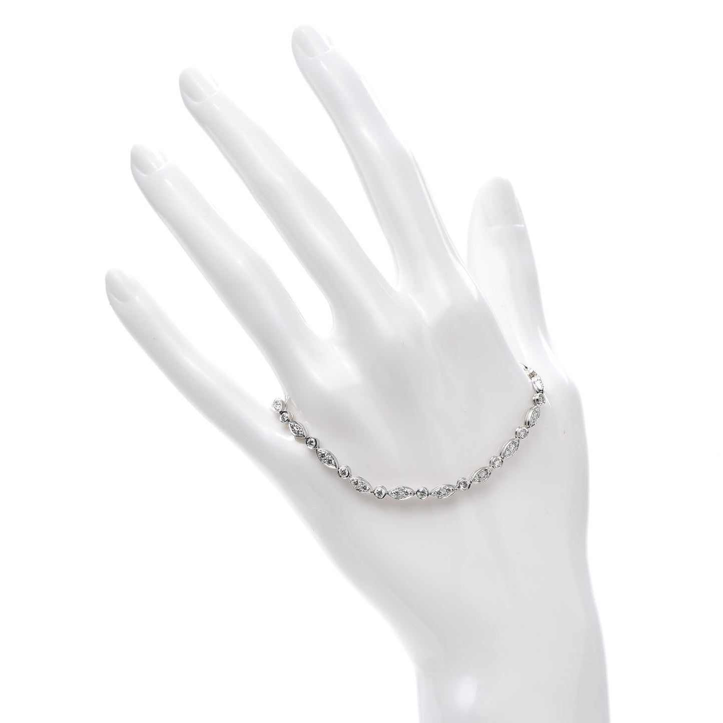 Platinum Diamond Jazz Tennis Bracelet