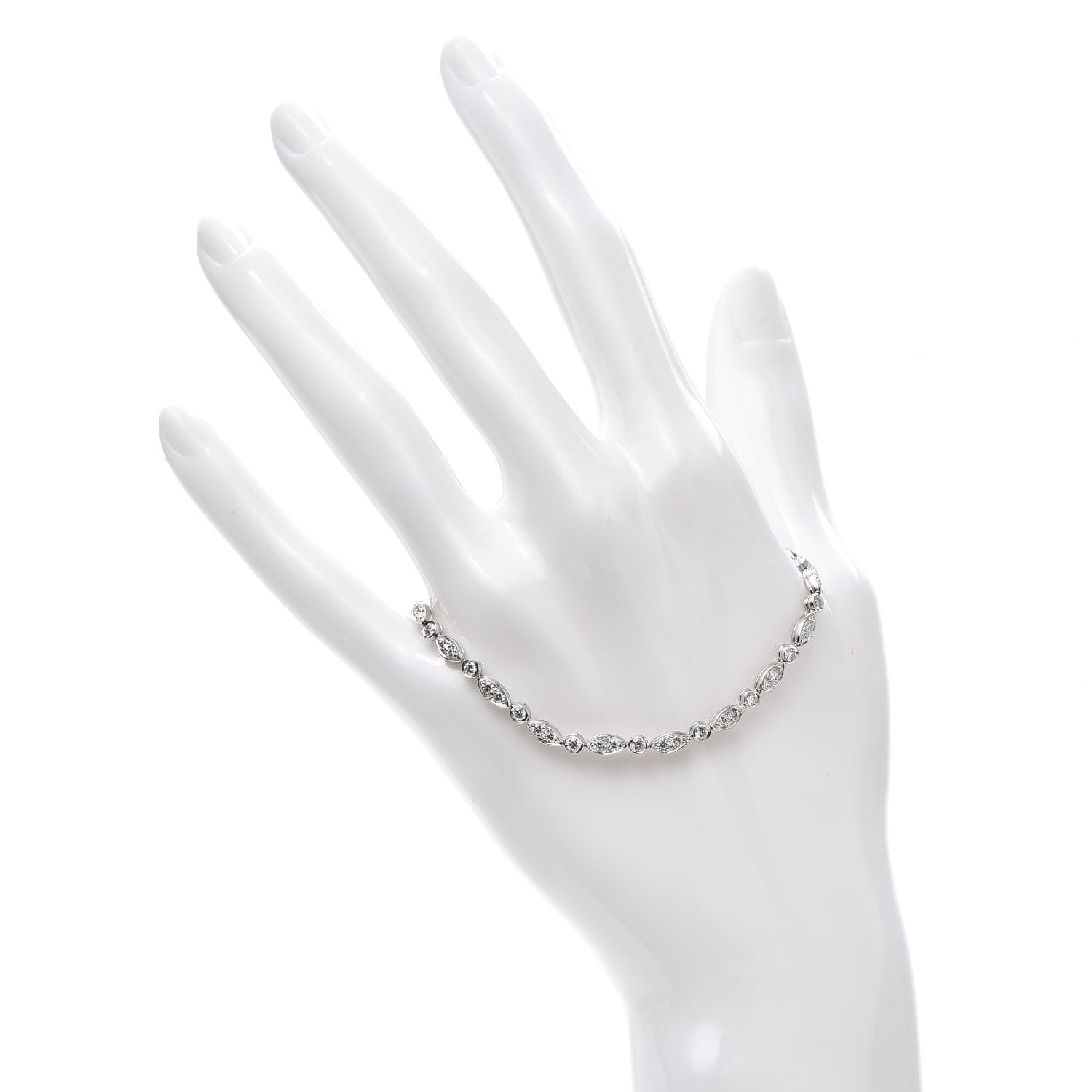 Tiffany Platinum Diamond Jazz Tennis Bracelet 2 of 5