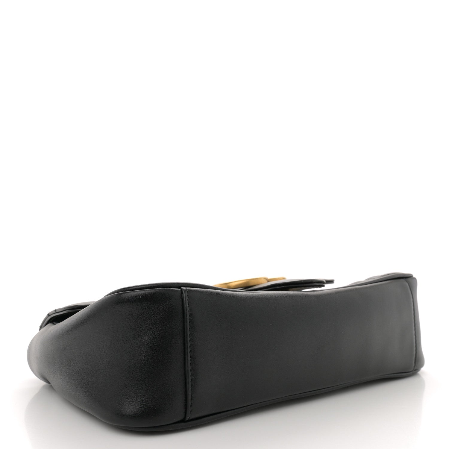 Gucci Calfskin Matelasse Small GG Marmont Shoulder Bag Black 4 of 11