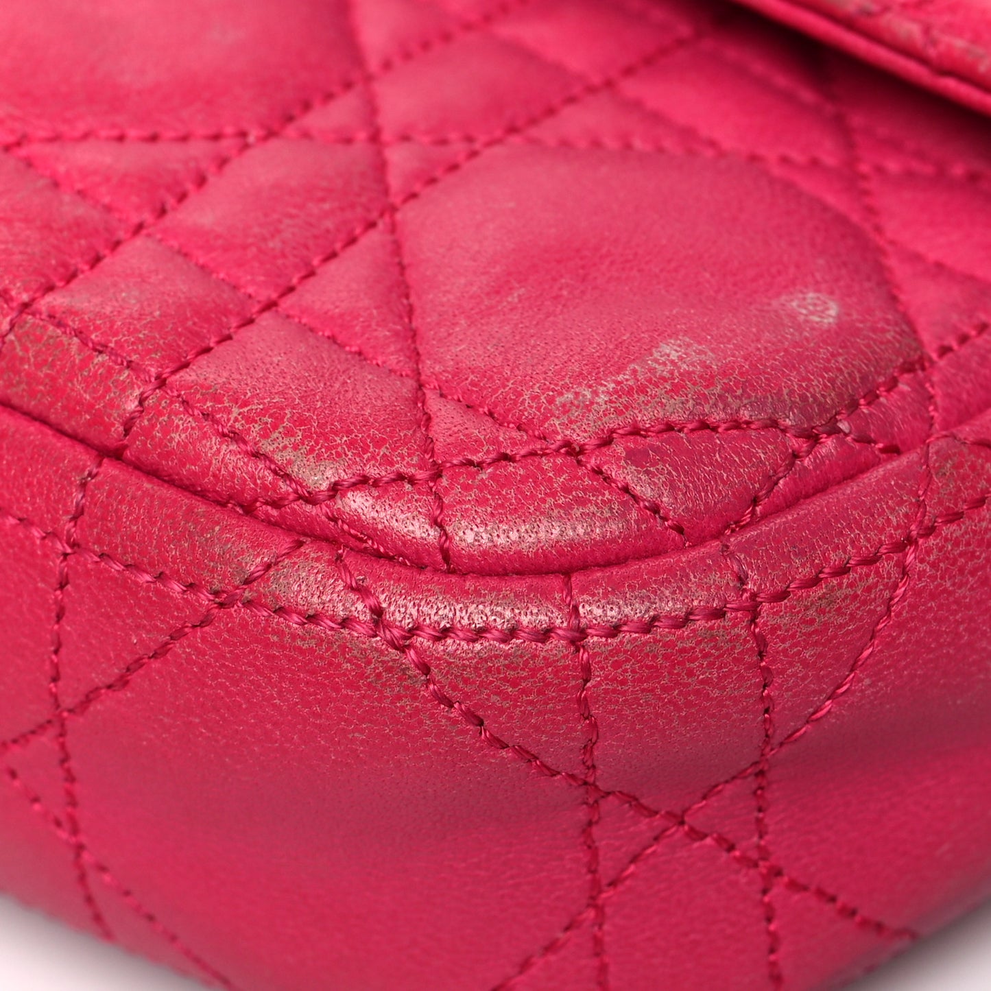 Lambskin Cannage Miss Dior Promenade Pouch Fuchsia