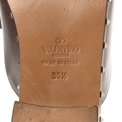 Valentino Garavani Metallic Lambskin Soul Rockstud Flat Mules 36.5 Silver 6 of 8