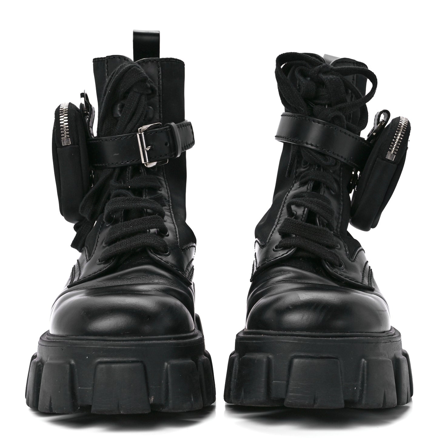 Spazzolato Rois Re-Nylon Metal Triangle Logo Mens Monolith Pouch Pocket 60mm Combat Boots 6 Black