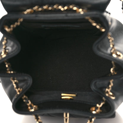 Chanel Lambskin Quilted Small Duma Drawstring Backpack Black 5 of 10