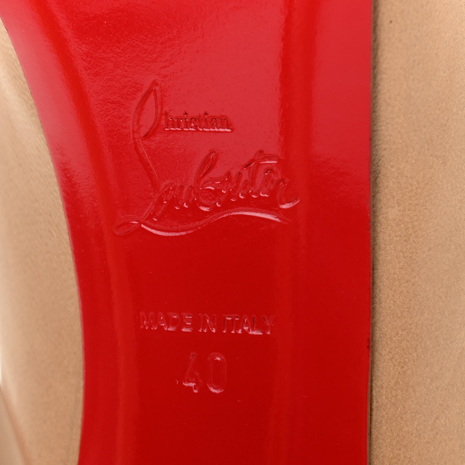 Christian Louboutin Nappa Lady Peep 120 Pumps 40 Nude 6 of 9