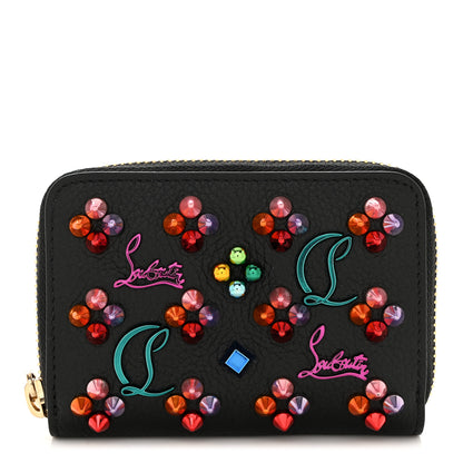 Christian Louboutin Calfskin Loubinthesky Panettone Coin Purse Black Multicolor 1 of 9