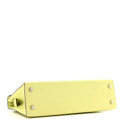 Hermes Chevre Mysore Mini Kelly Sellier 20 Jaune Bourgeon 4 of 15