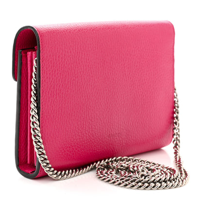 Gucci Dollar Calfskin Crystal Mini Dionysus Chain Wallet Box Pink 3 of 11
