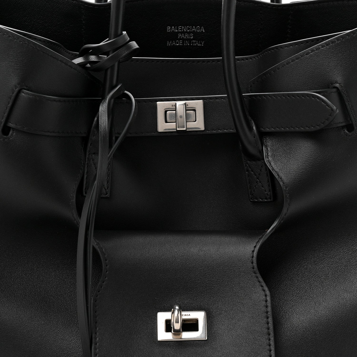 Balenciaga Smooth Calfskin Medium Bel Air Carry All Bag Black 7 of 10