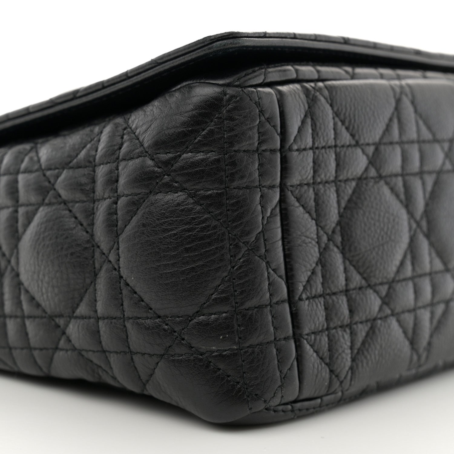 Christian Dior Grained Calfskin Cannage Large Caro Bag Black 9 of 11