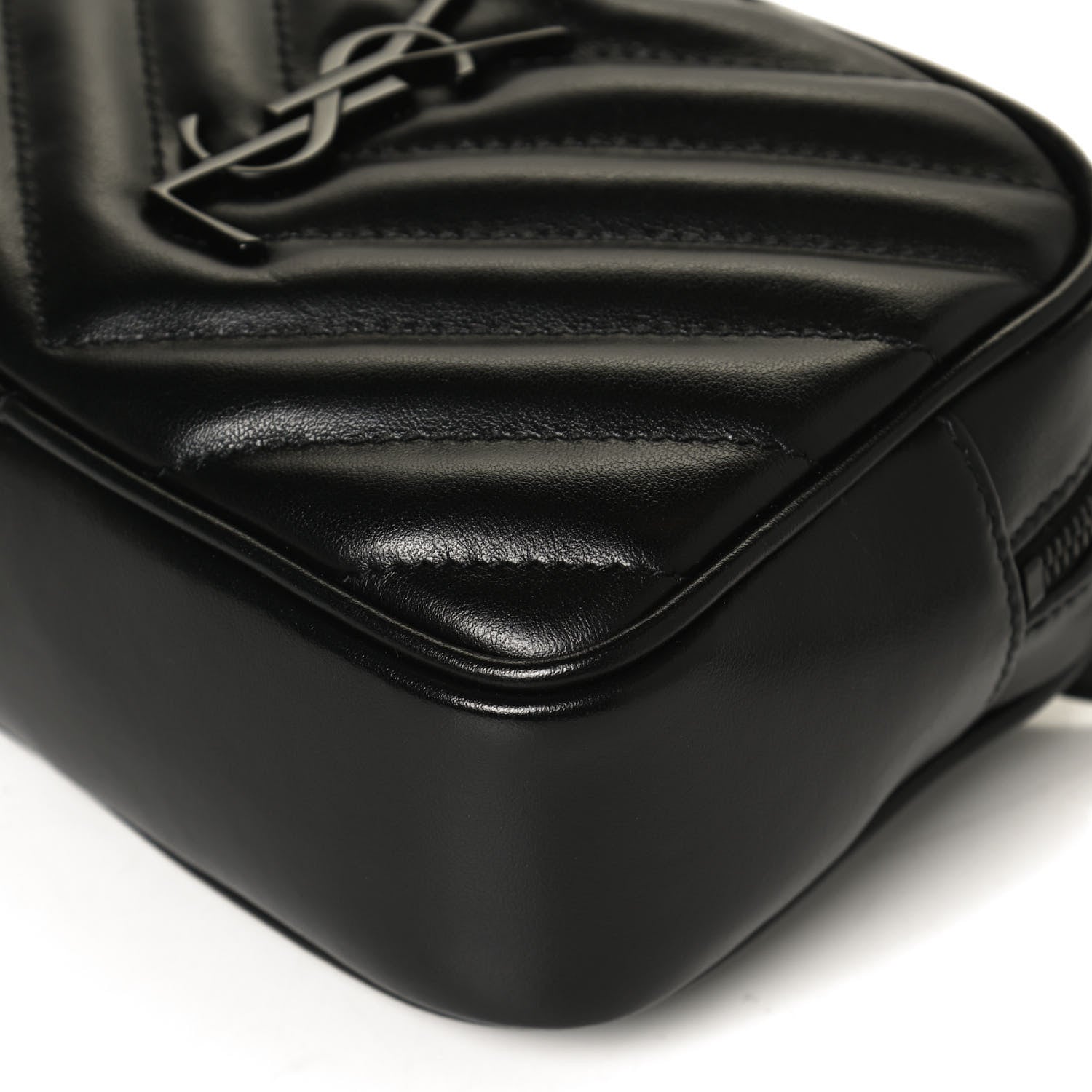Saint Laurent Calfskin Matelasse Monogram Lou Belt Bag Black 11 of 12