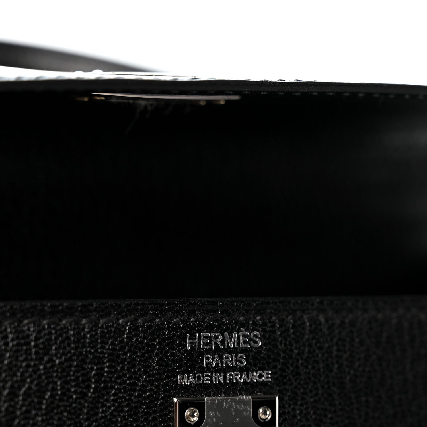 Hermes Chevre Chamkila Kelly Sellier 25 Black 5 of 9