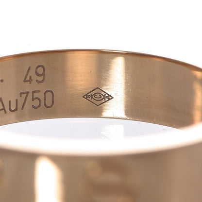 Cartier 18K Yellow Gold Diamond 4mm LOVE Wedding Band Ring 49 4.75 6 of 13
