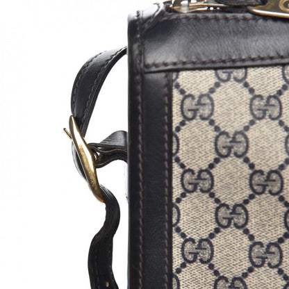 Gucci Monogram Web Shoulder Bag Navy Blue 10 of 12