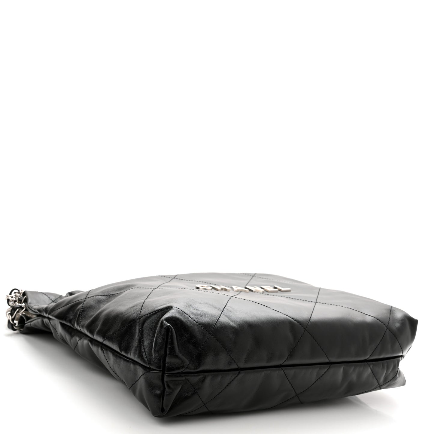 Shiny Calfskin Quilted Chanel 22 Black
