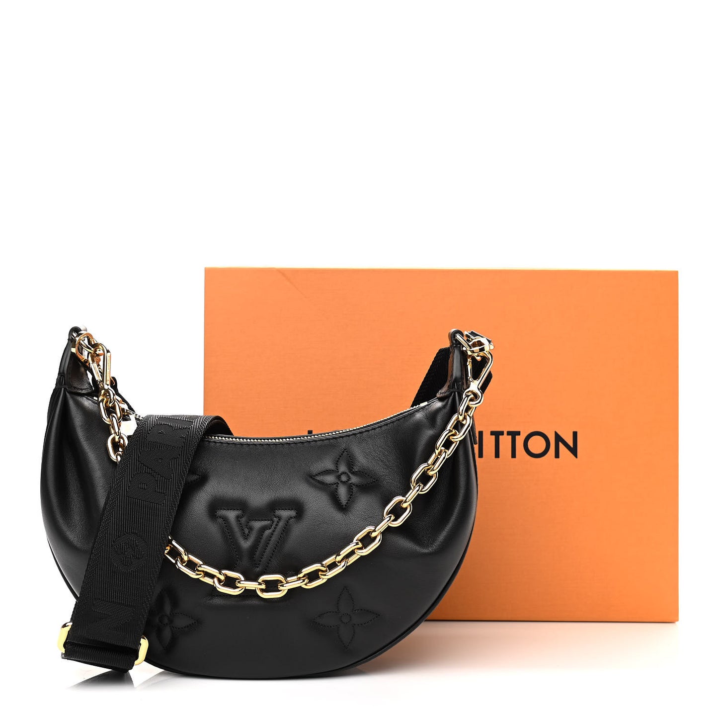 Calfskin Bubblegram Over The Moon Black