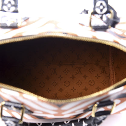 Louis Vuitton Monogram Giant Crafty Speedy Bandouliere 25 Creme Caramel 4 of 8