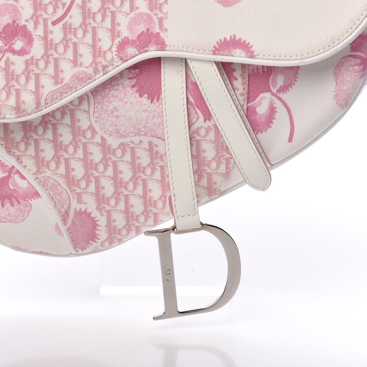 Monogram Floral Saddle Bag Pink