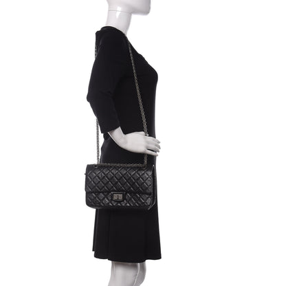 Chanel Aged Calfskin Quilted 2.55 Reissue 225 Flap Black 2 of 11