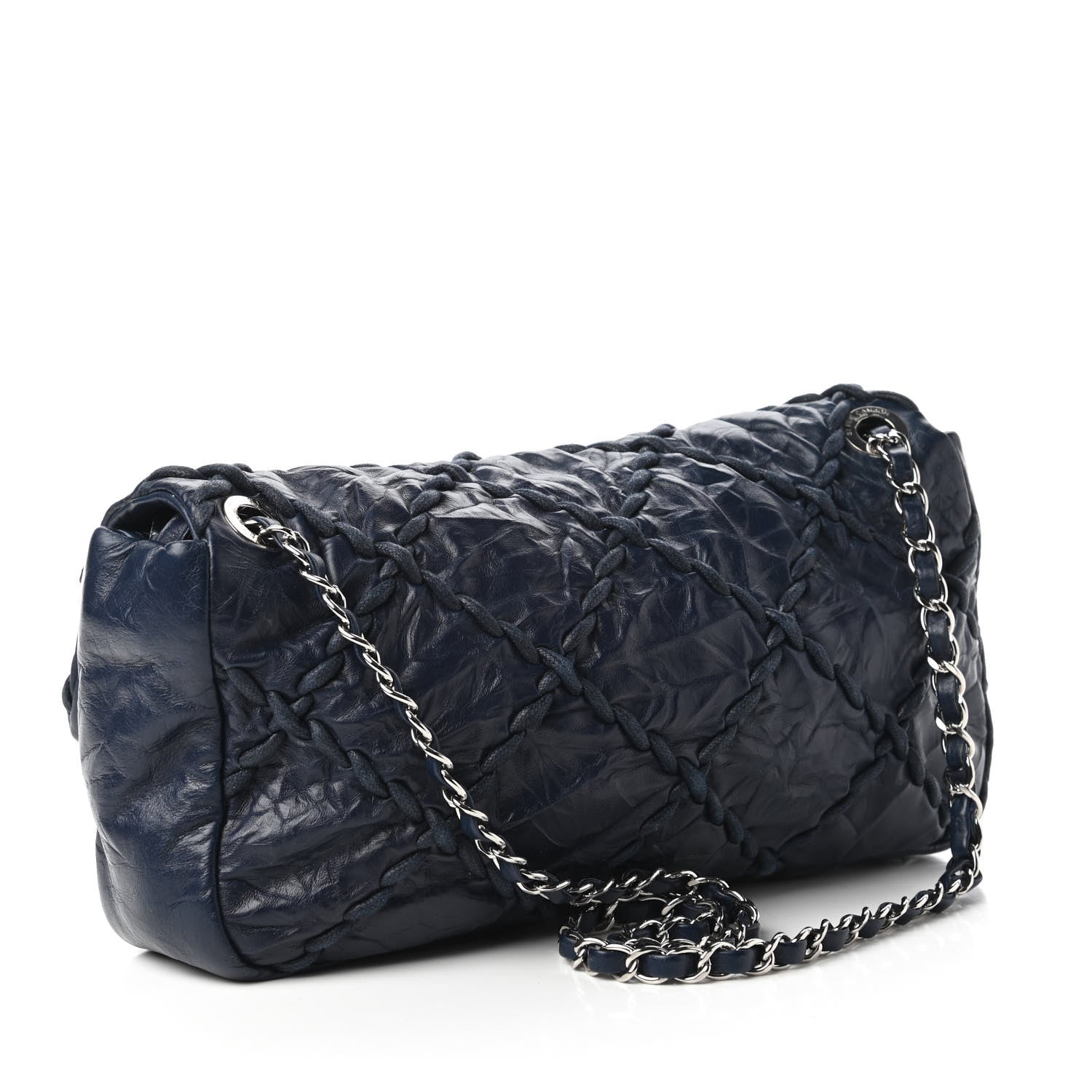Chanel Calfskin Medium Ultra Stitch Flap Navy 3 of 10