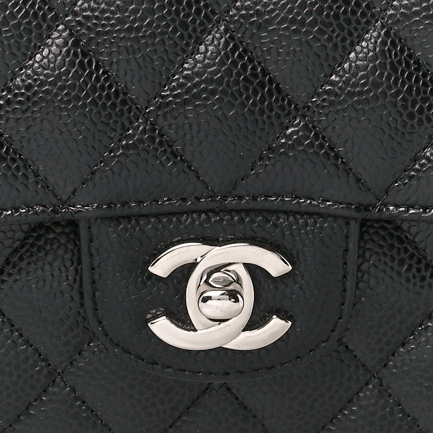 Chanel Caviar Quilted Medium Double Flap Black 9 of 13