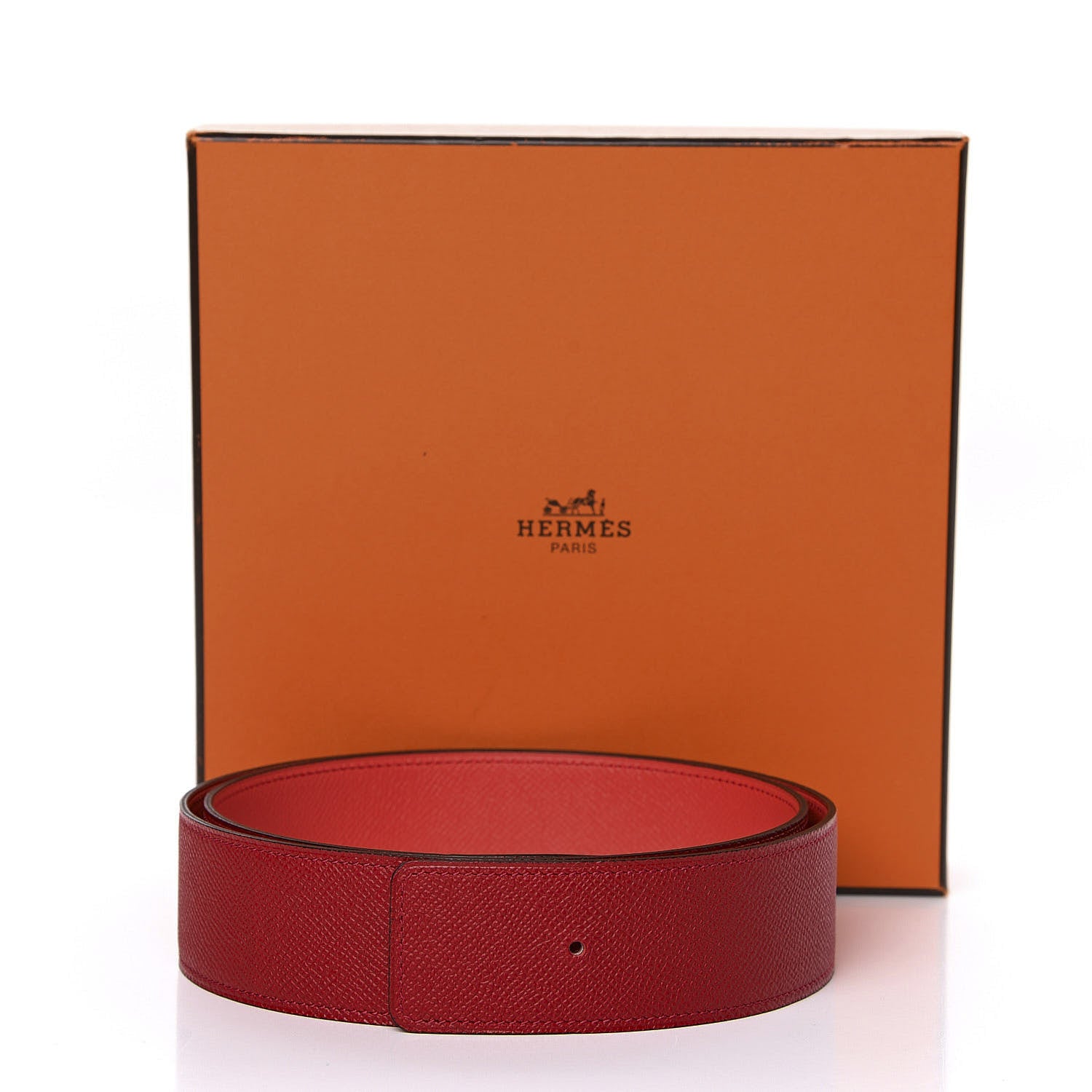Hermes Epsom 32mm Belt Strap 90 Rouge Casaque Rose Jaipur 6 of 6