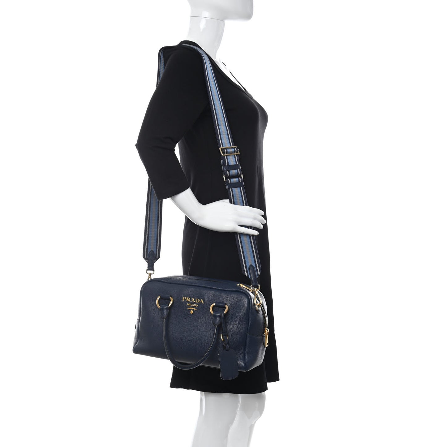 Vitello Phenix Top Handle Shopping Satchel Baltico