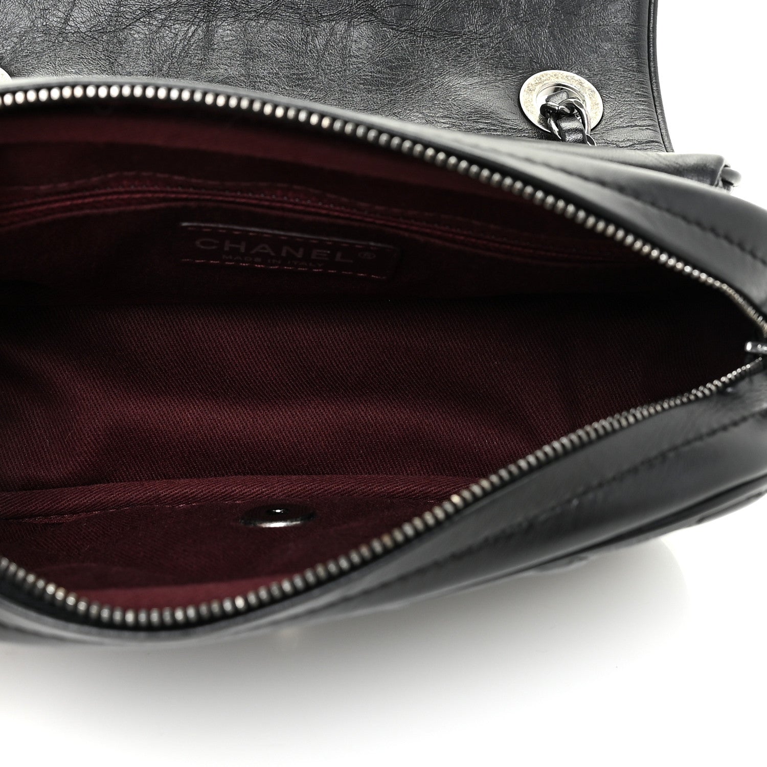 Chanel Aged Calfskin Quilted Small Easy Flap Black 5 of 13