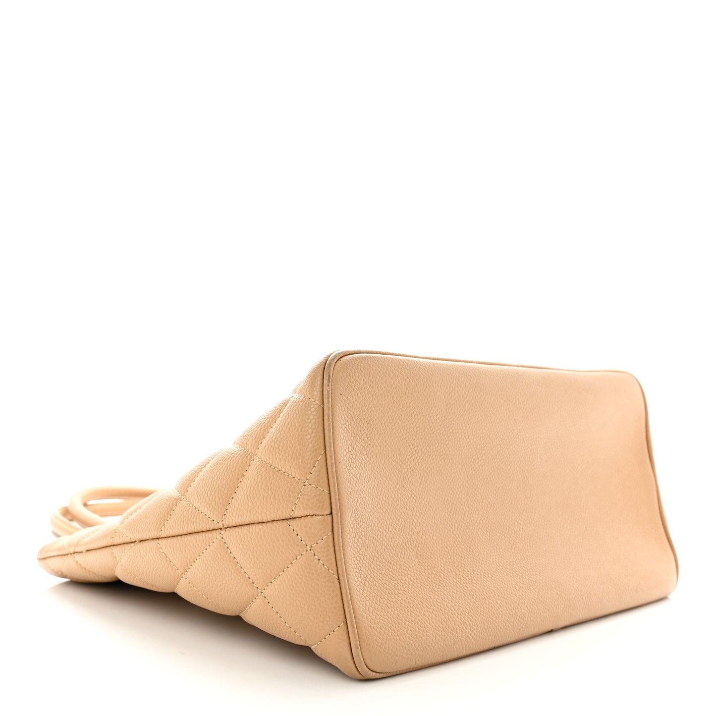 Caviar Quilted Medallion Tote Beige