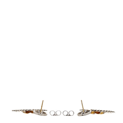 John Hardy Sterling Silver 18K Yellow Gold Citrine Batu Kawung Drop Earrings 4 of 4