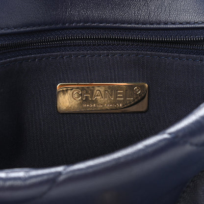 Chanel Lambskin Quilted Medium Chanel 19 Flap Navy Blue 5 of 9