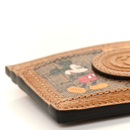 Gucci X DISNEY Mini Vintage GG Supreme Monogram Mickey Mouse Card Holder Beige Vintage Sun Oil 7 of 8