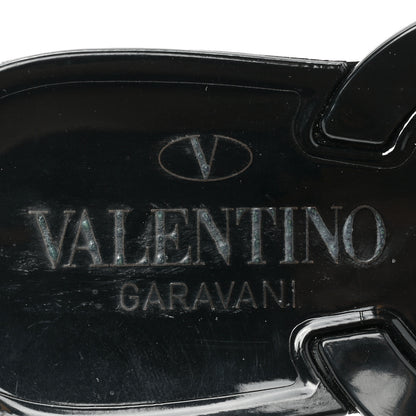 Valentino Garavani PVC Jelly Rockstud Bow Thong Sandals 38 Black 7 of 9