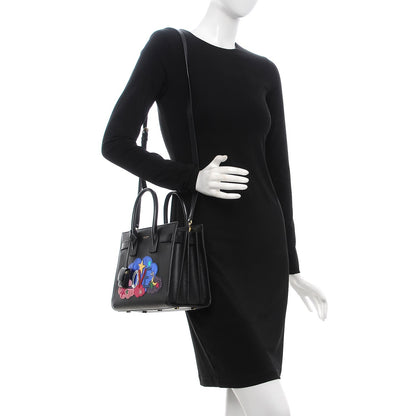 Saint Laurent Calfskin Love Patchwork Baby Sac De Jour Black 2 of 7
