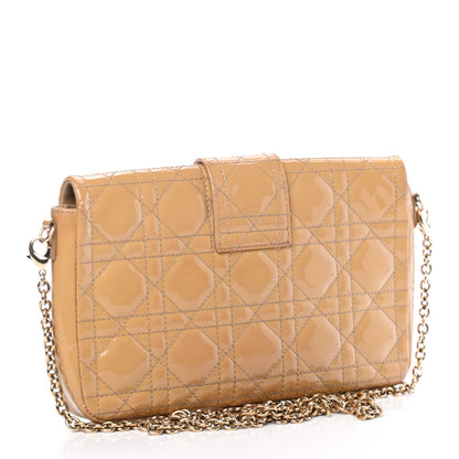Christian Dior Patent Cannage New Lock Pouch Beige 2 of 4