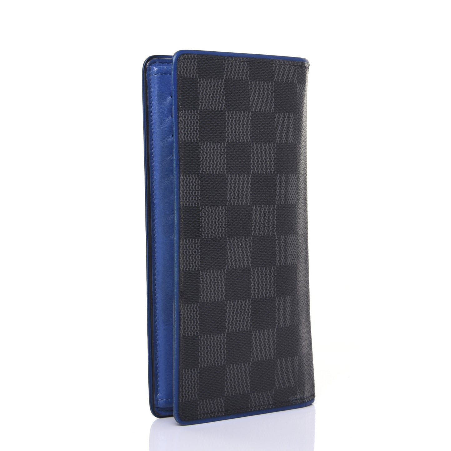 Damier Graphite Brazza Wallet Bleu Neon