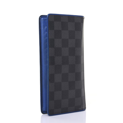 Louis Vuitton Damier Graphite Brazza Wallet Bleu Neon 3 of 13