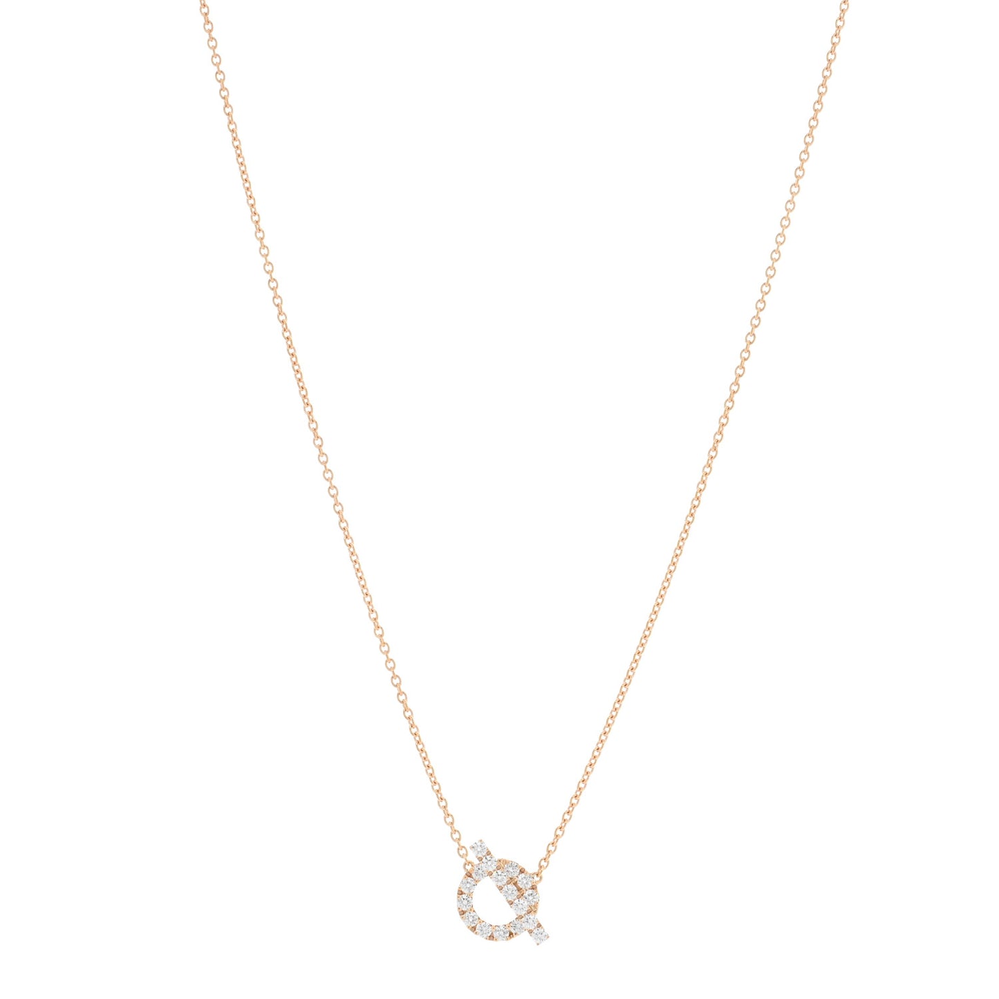 18K Rose Gold Diamond Finesse Pendant Necklace