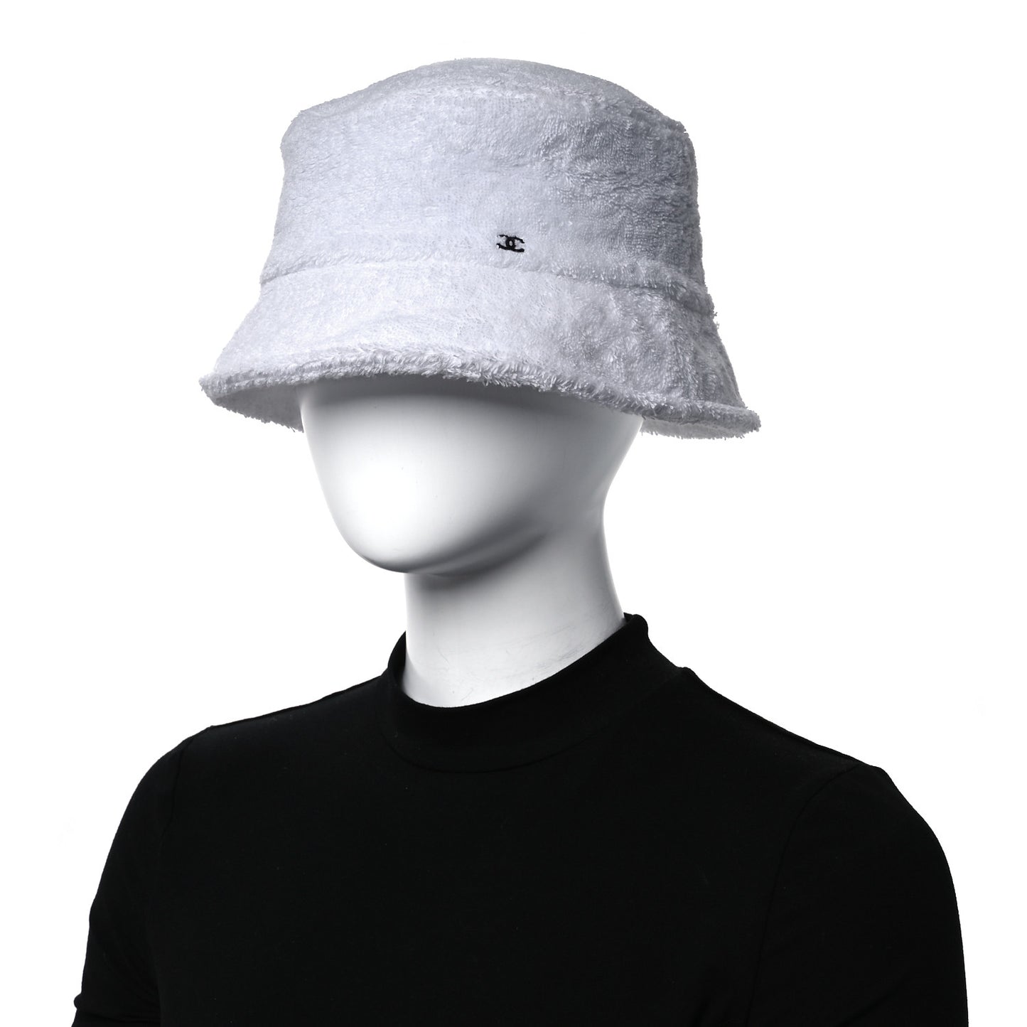 Terry Cloth CC Bucket Hat L White