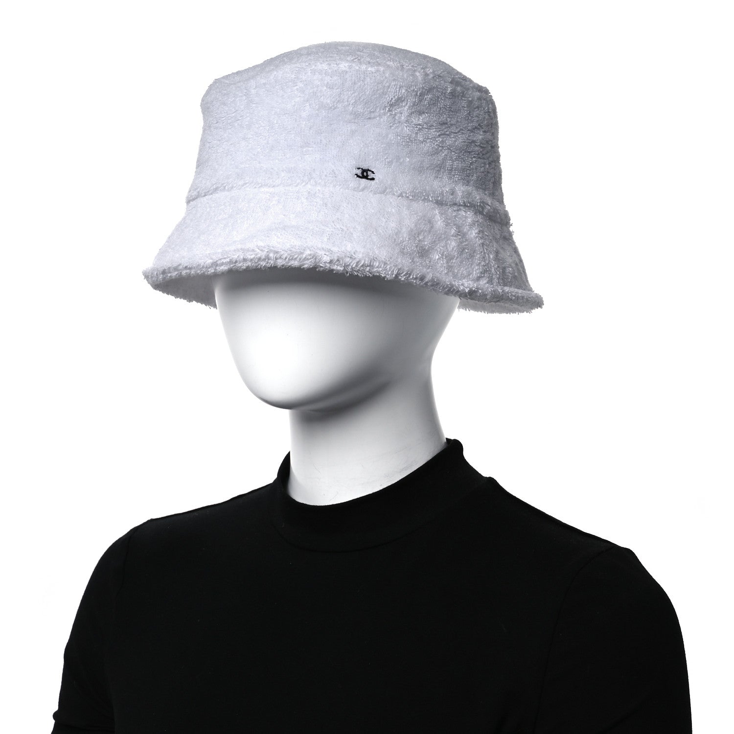 Chanel Terry Cloth CC Bucket Hat L White 2 of 8